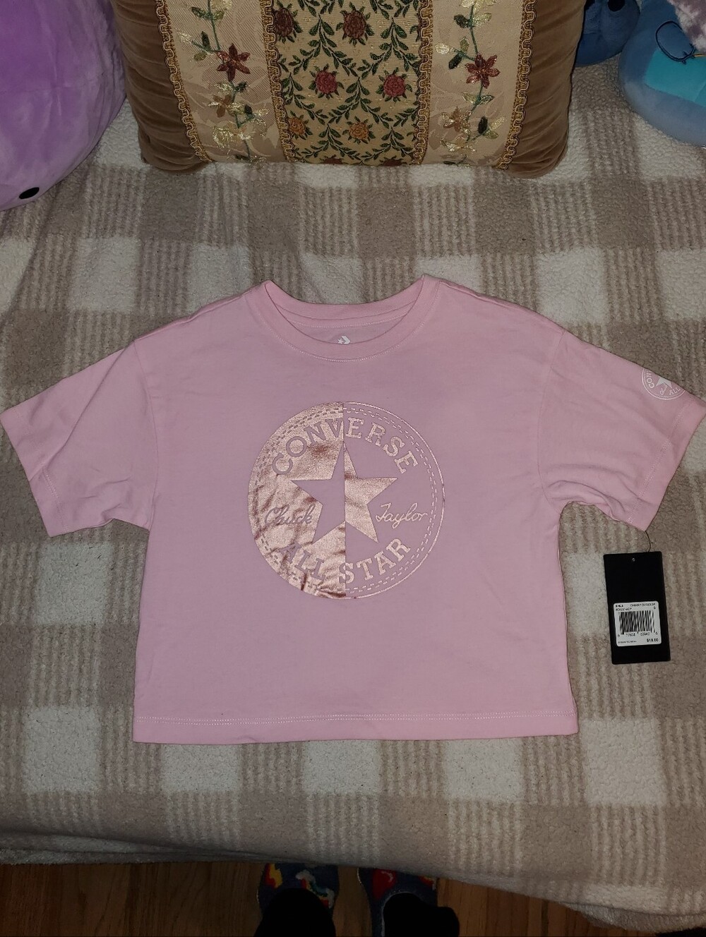 5 for $25 | NWT Converse Cherry Blossom Boxy Fit Rose Gold Logo Tee